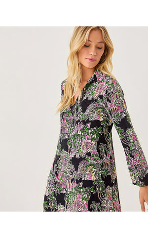 Simona Midi Dress - Onyx PB Anniversary Toile