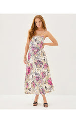Kristi Jacquard Maxi Dress - Coconut All Dahled Up Engineered Woven