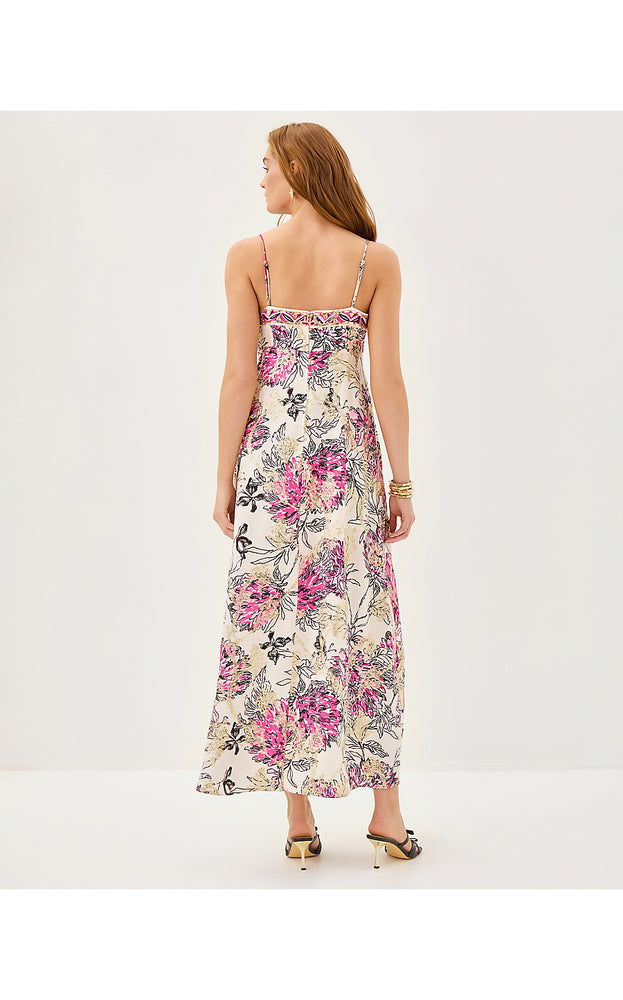 Kristi Jacquard Maxi Dress - Coconut All Dahled Up Engineered Woven