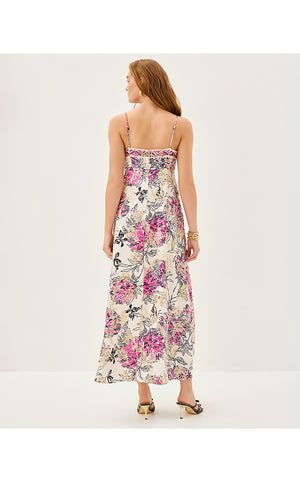 Kristi Jacquard Maxi Dress - Coconut All Dahled Up Engineered Woven