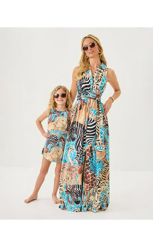 Little Lilly Classic Shift Dress- Breezy Aqua Lillys Zoo