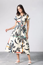 Rylie Dress - Stripe Florals