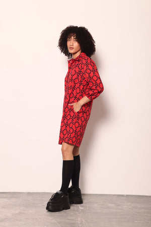 Ava Dress - Red/Black