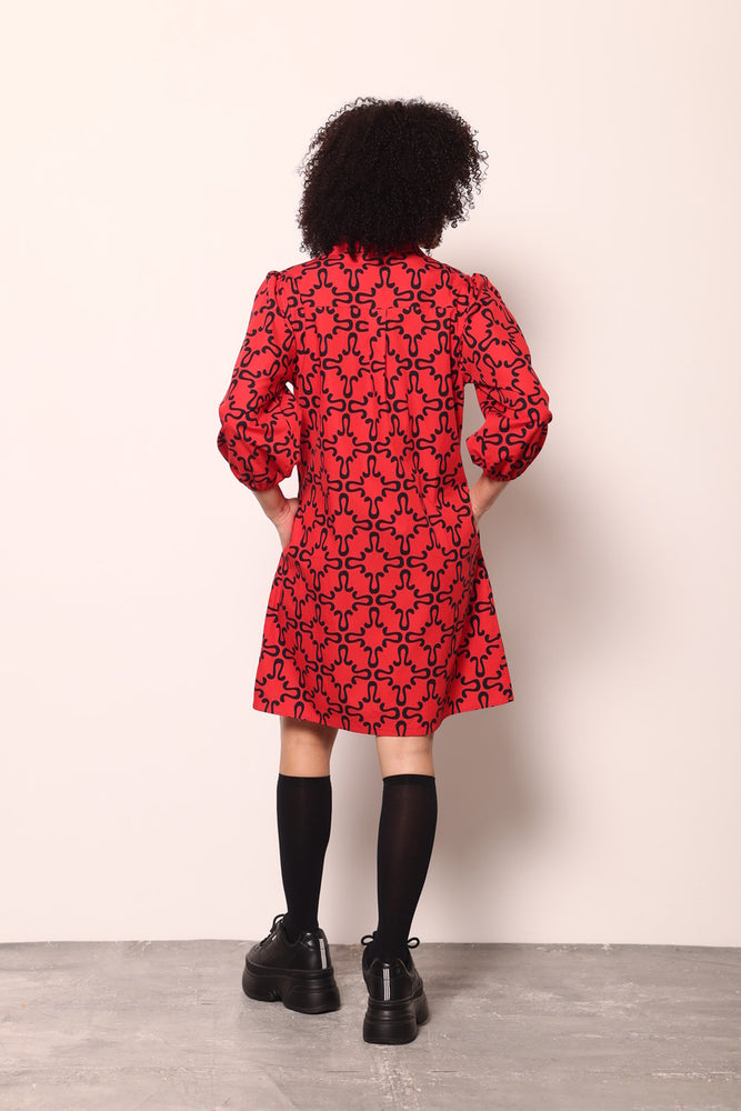Ava Dress - Red/Black