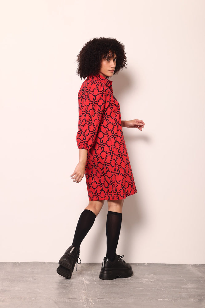 Ava Dress - Red/Black