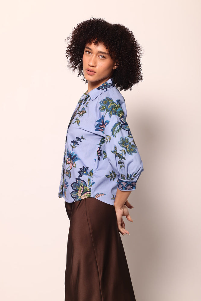 Elsa Top - Periwinkle Mosaic