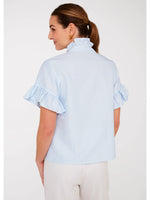Sadie Top Light Blue Tufted Cotton