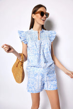 Printed Shorts - Tropical Block Print