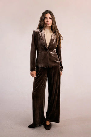 Ladies Knitted Pants - Brown