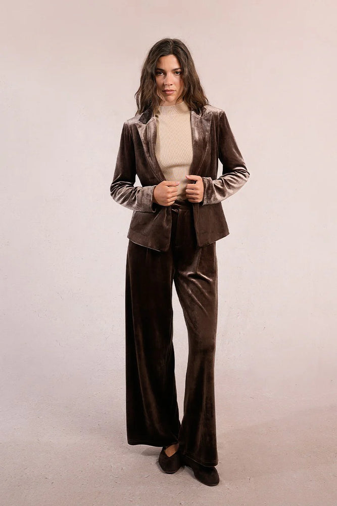 Ladies Knitted Pants - Brown