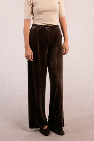 Ladies Knitted Pants - Brown