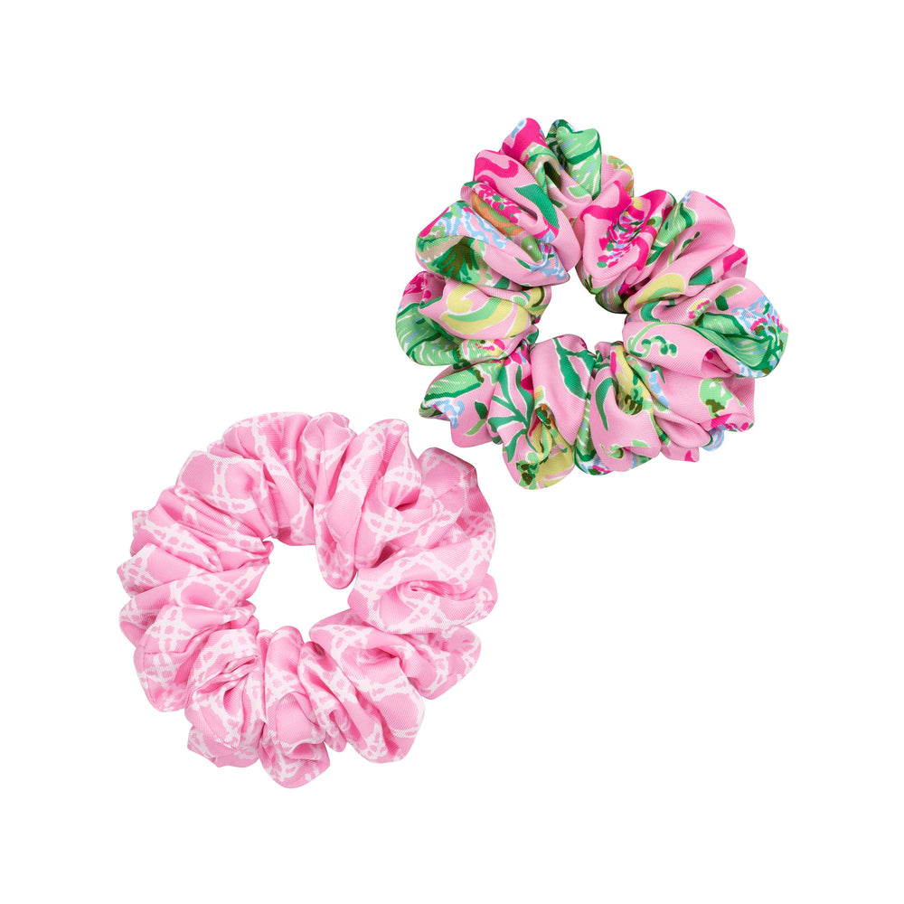 
            
                Load image into Gallery viewer, Oversized Scrunchie Set, Via Amore Spritzer/ Conch Shell Pink Caning
            
        