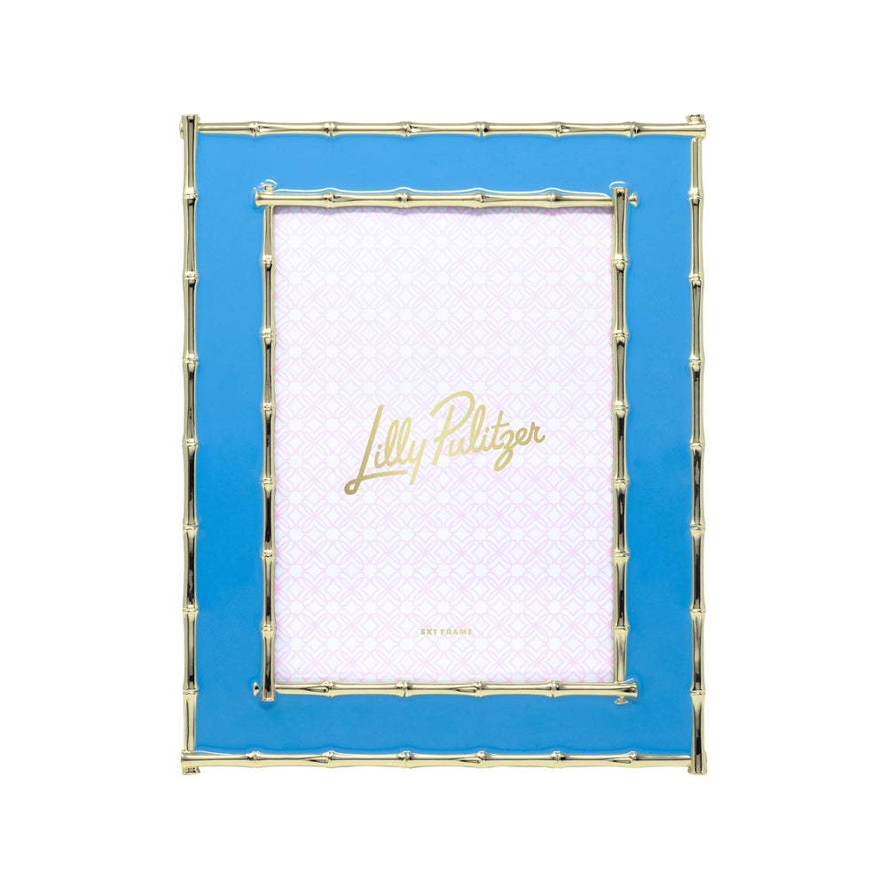 Large Picture Frame, Bamboo Enamel (Blue Stream)