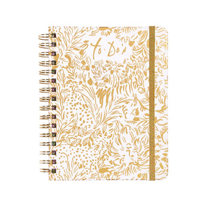To Do Planner, Gold Metallic Dandy Lions