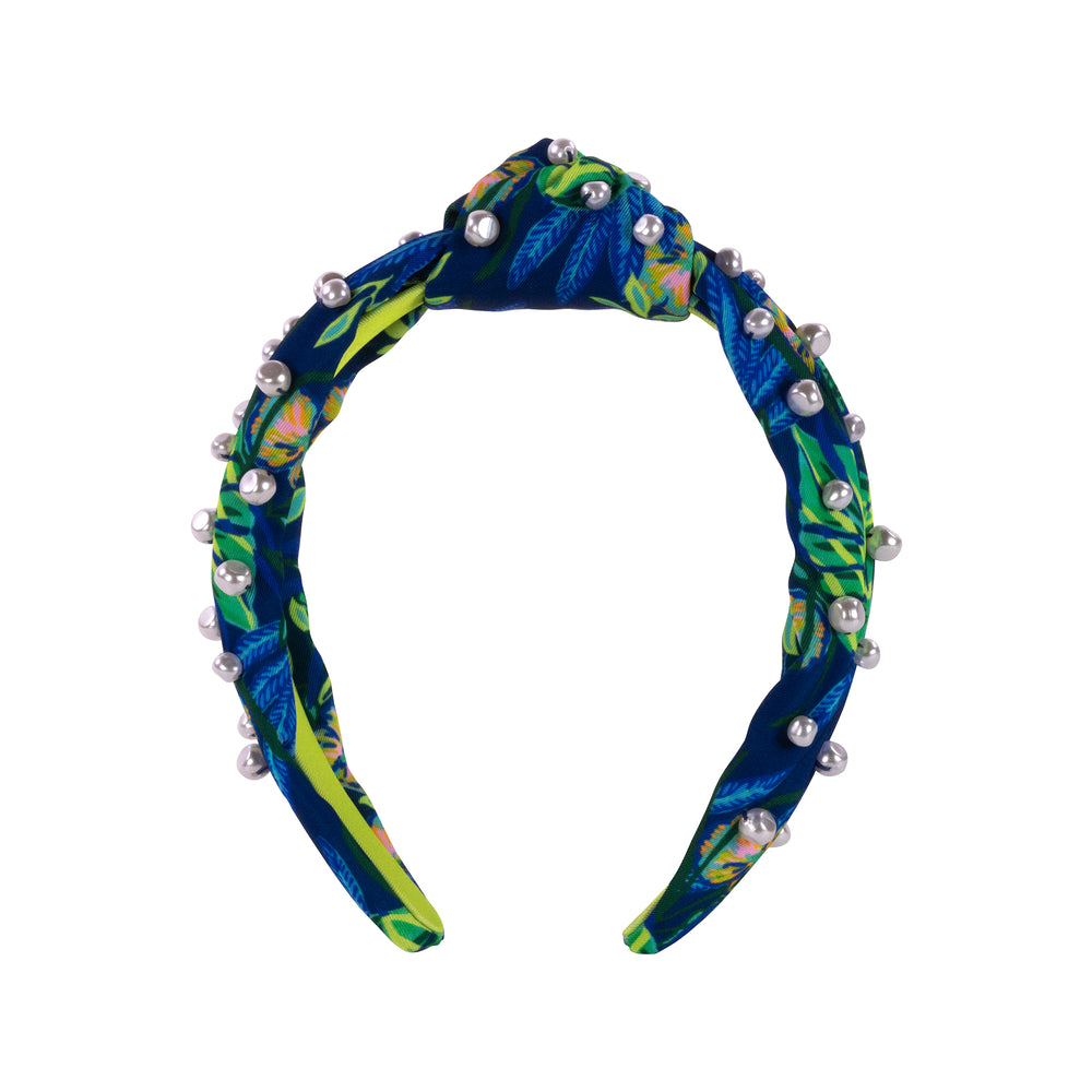 Embellished Slim Knot Headband, The Hottest Spot (Navy)