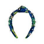 Embellished Slim Knot Headband, The Hottest Spot (Navy)