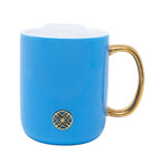 Ceramic Mug with Coaster Lid, Blue Stream