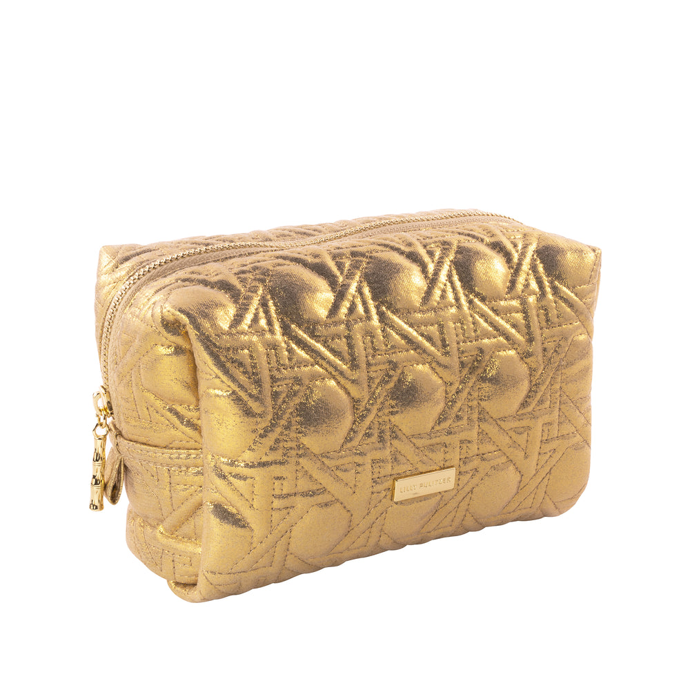 Travel Pouch Set, Gold Lattice