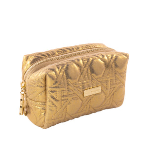 Travel Pouch Set, Gold Lattice