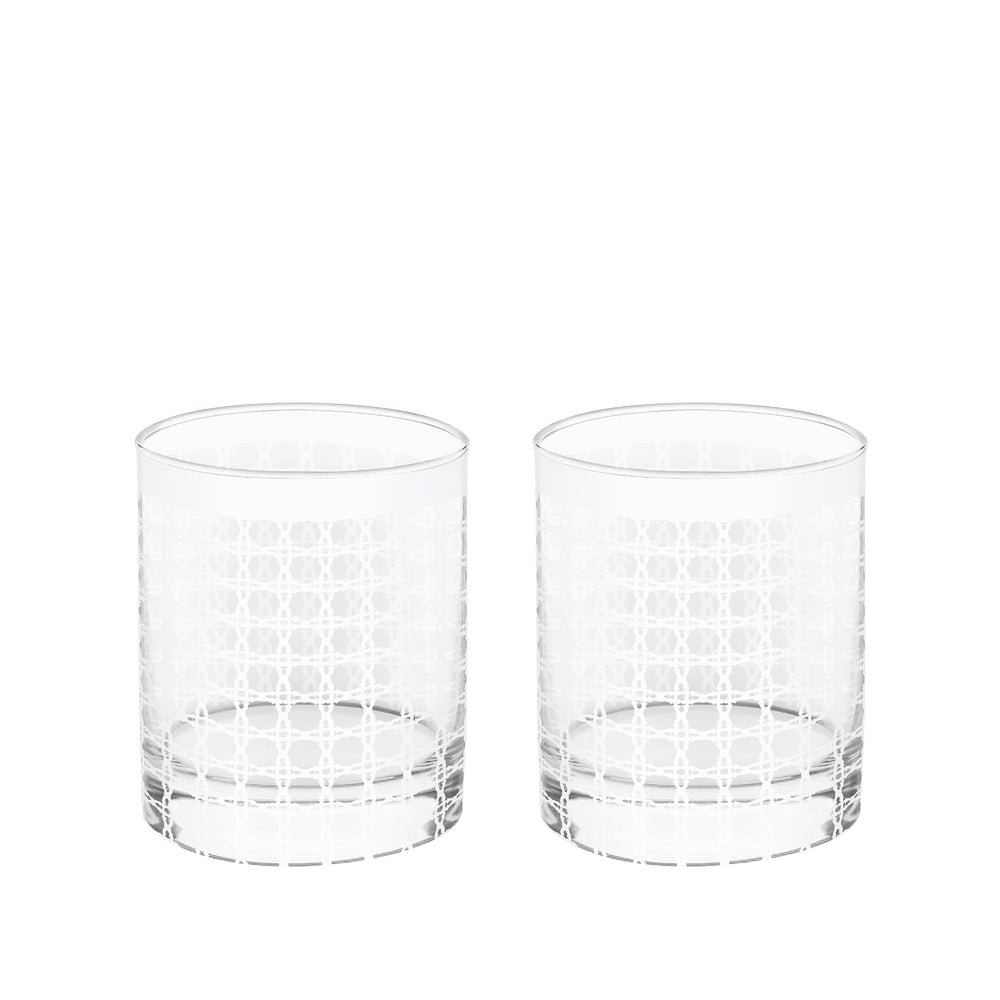 Lo Ball Glass Set, Resort White Caning