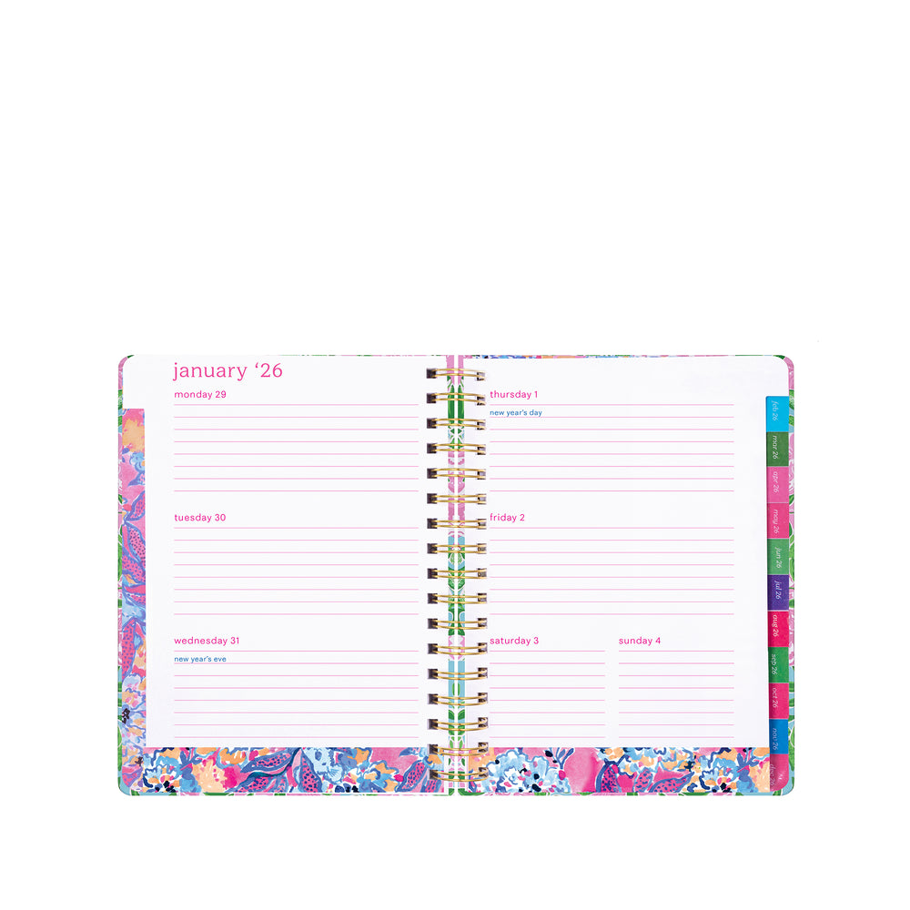 2025-202617 Month Large Agenda, Sapphire Pool Barefoot Beachcomber