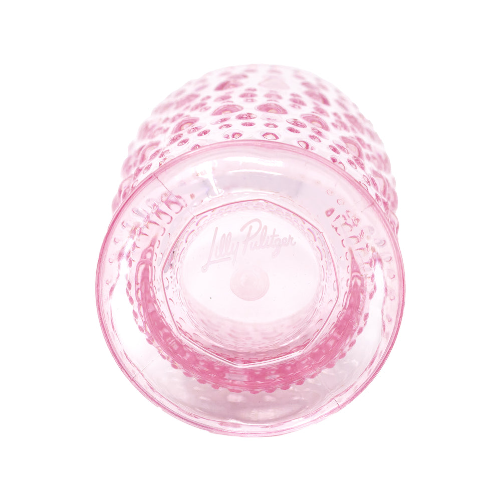 Acrylic Hobnail Glass Set, Conch Shell Pink