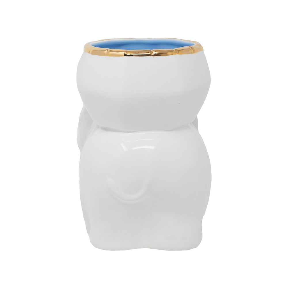 Ceramic Cachepot, Hydrangea Blue