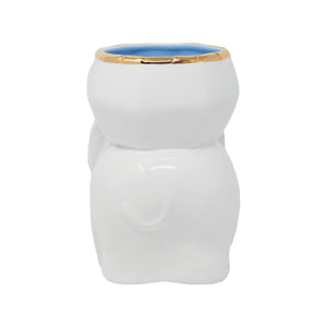 Ceramic Cachepot, Hydrangea Blue