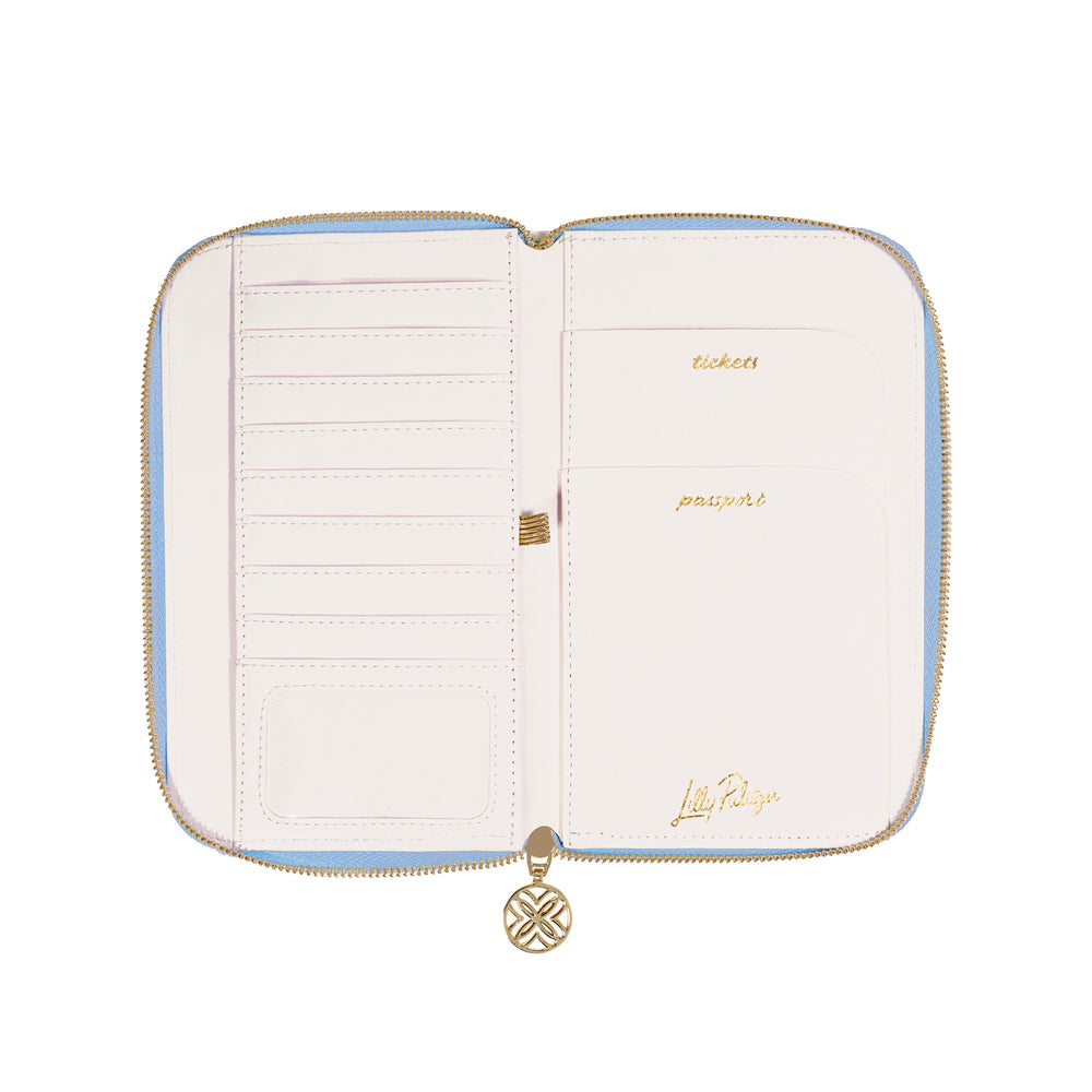 Travel Wallet, Bamboo Logo Trellis