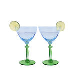 Wine Glass Set, Hydrangea Blue