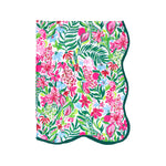 Scallop Edge Tea Towel Set, Feeling Poppy/Glowing Gardens