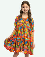 Quinn Girls Dress - Tangerine Tango