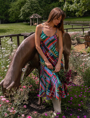 Camille Slip Dress - Jade Green