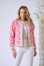 Rosy Jacket - Pink Embroidered