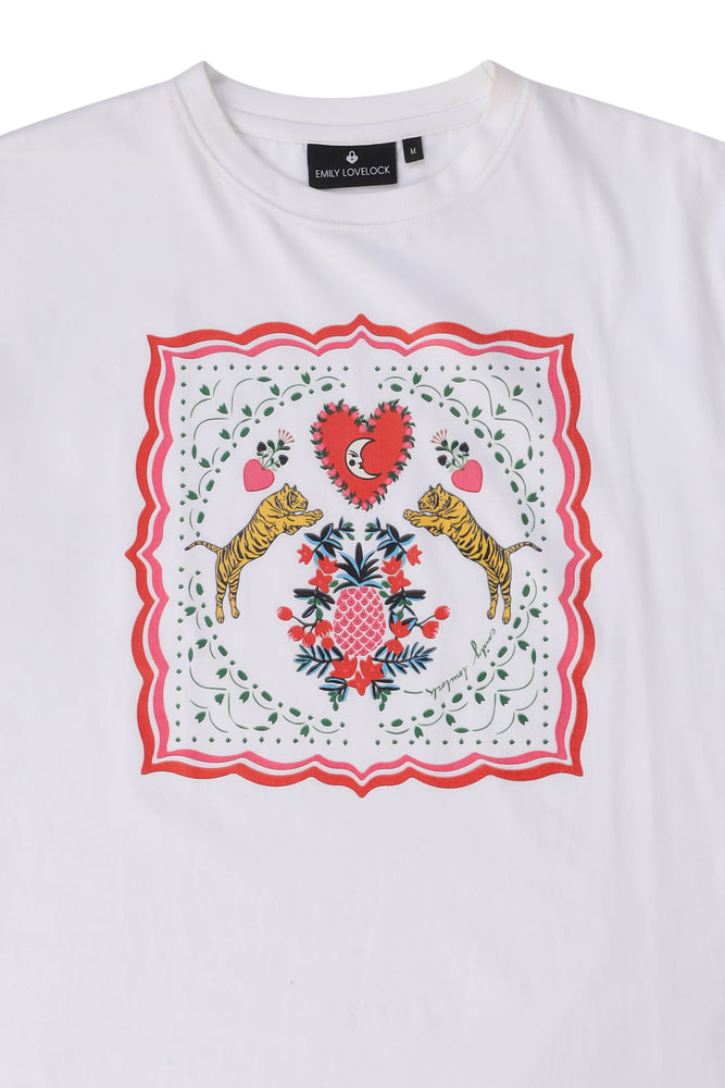 Kate Print T-Shirt - White