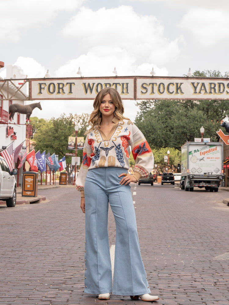 Lolli Sweater - Lone Star Intarsia Knit