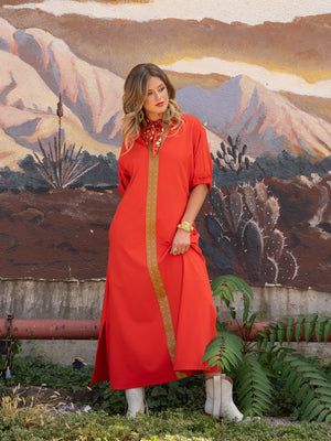 Poppy Maxi Dress - Valiant Poppy Ponte