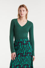 V-Neck Sweater - Green