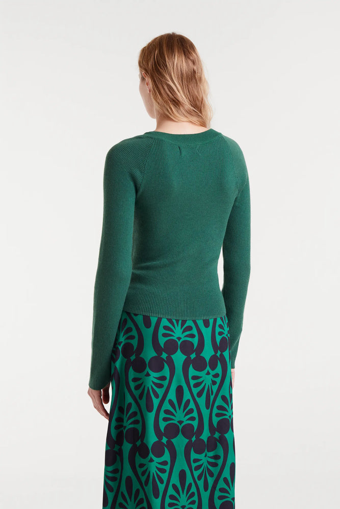 V-Neck Sweater - Green