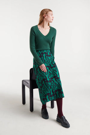 V-Neck Sweater - Green