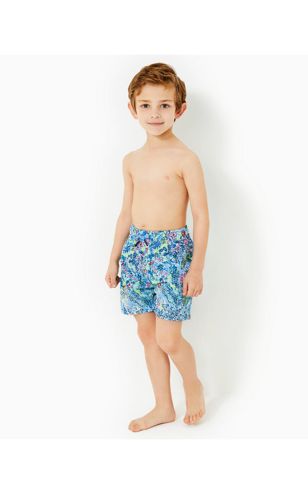 Lilly Pulitzer x Southern Tide Boys Youth Printed Swim Trunk - Lilly Loves South Carolina