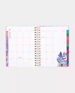 2025-2026 17 Month Large Agenda, Royal Coral