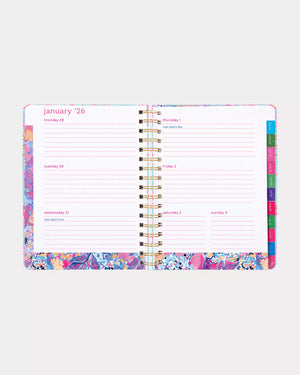 2025-2026 17 Month Large Agenda, Royal Coral