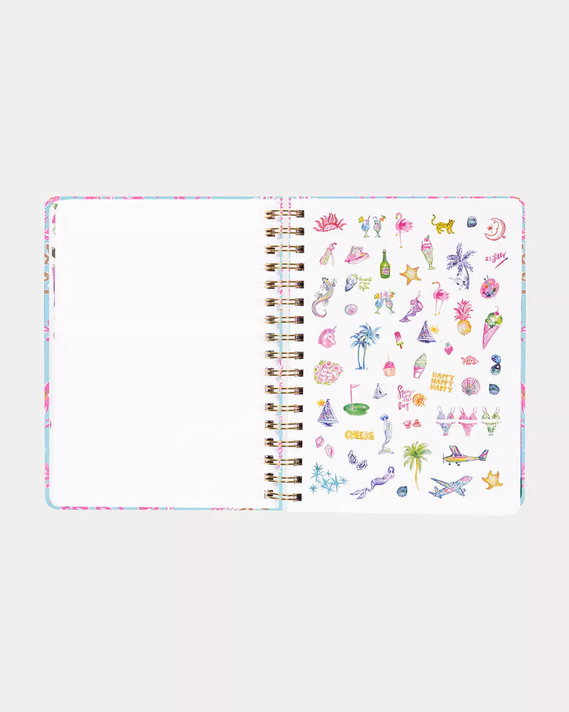2025-2026 17 Month Large Agenda, Royal Coral