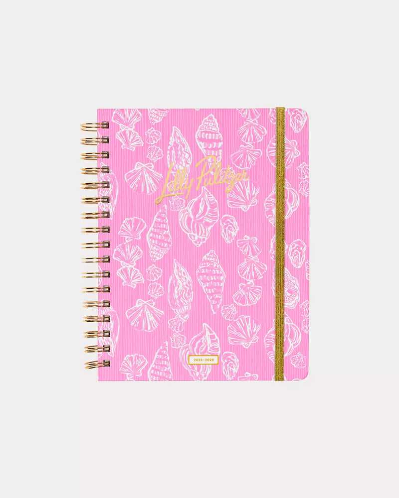 2025-2026 17 Month Large Agenda, Rousseau Pink Cute as Shell