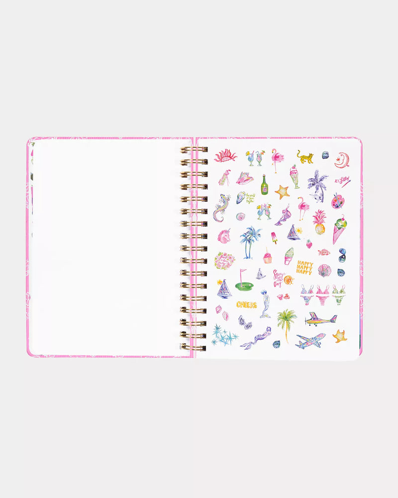2025-2026 17 Month Large Agenda, Rousseau Pink Cute as Shell