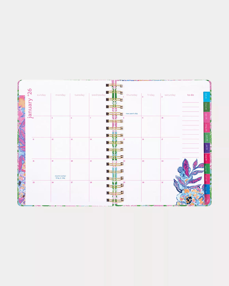 2025-2026 17 Month Jumbo Agenda, Island Garden