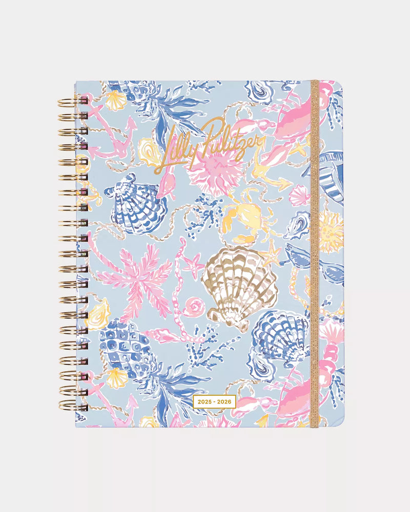 2025-2026 17 Month Jumbo Agenda, Bluette Lil Barefoot Beachcomber