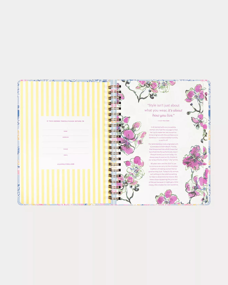 2025-2026 17 Month Jumbo Agenda, Bluette Lil Barefoot Beachcomber