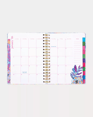 2025-2026 17 Month Jumbo Agenda, Bluette Lil Barefoot Beachcomber